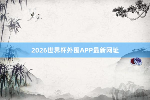 2026世界杯外围APP最新网址